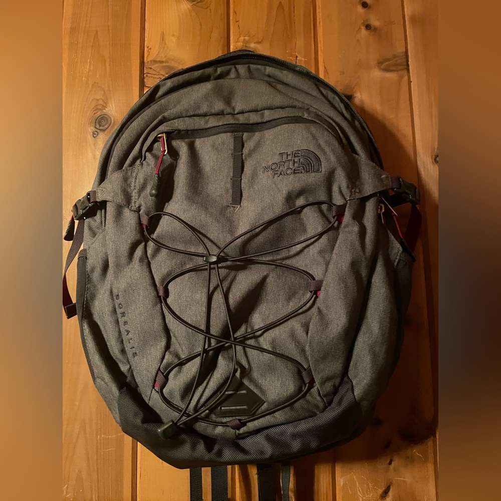 The NorthFace Borealis Grey and Pink Flex vent backpack